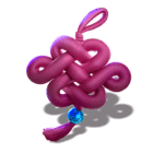 Nó de boa sorte roxo Fortune Dragon