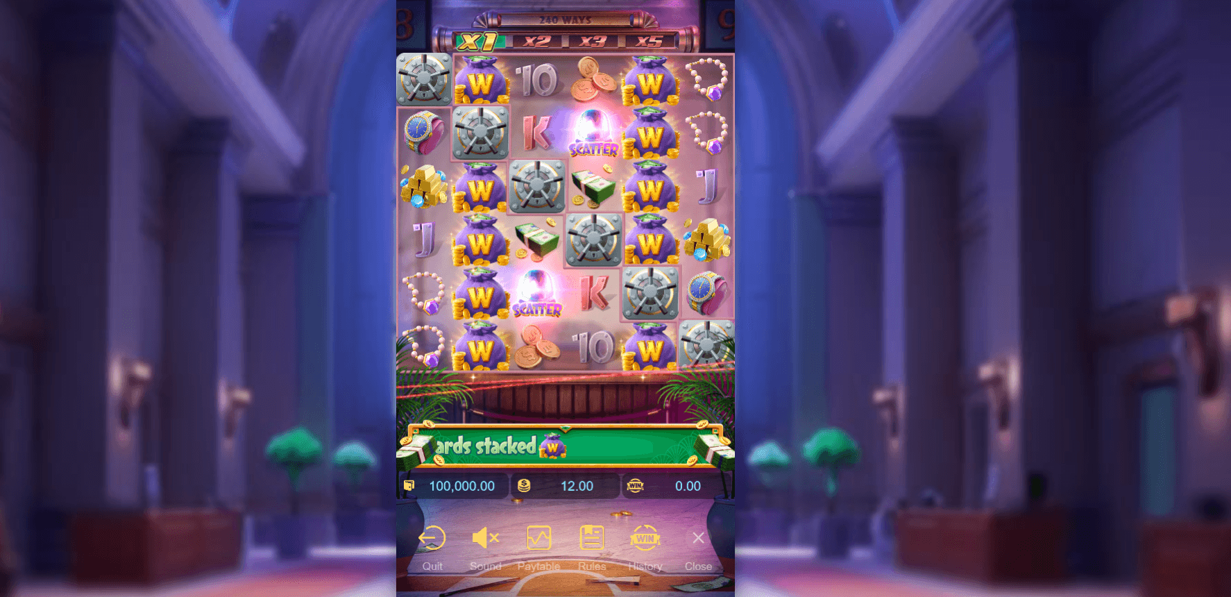 Apresentação do Wild Heist Cashout